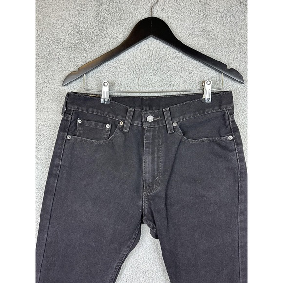 Levis 505 Jeans Mens 32x30 Black Straight Leg Medium Wash Denim Pants Classic
